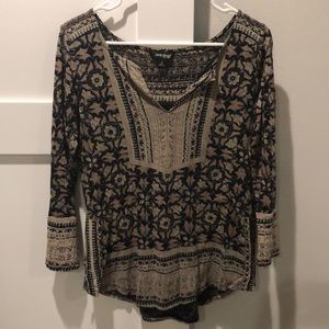 Lucky brand 3/4 sleeve shirt
